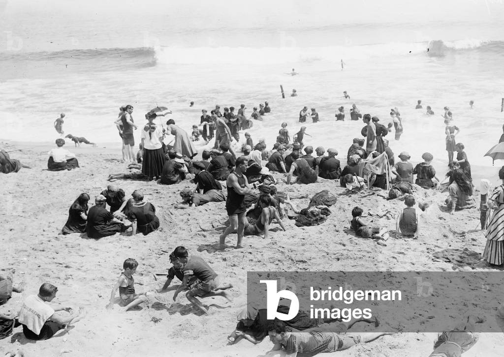 Immagine di Fotografia "Long Branch Spiaggia balneare (foto)", b/w
