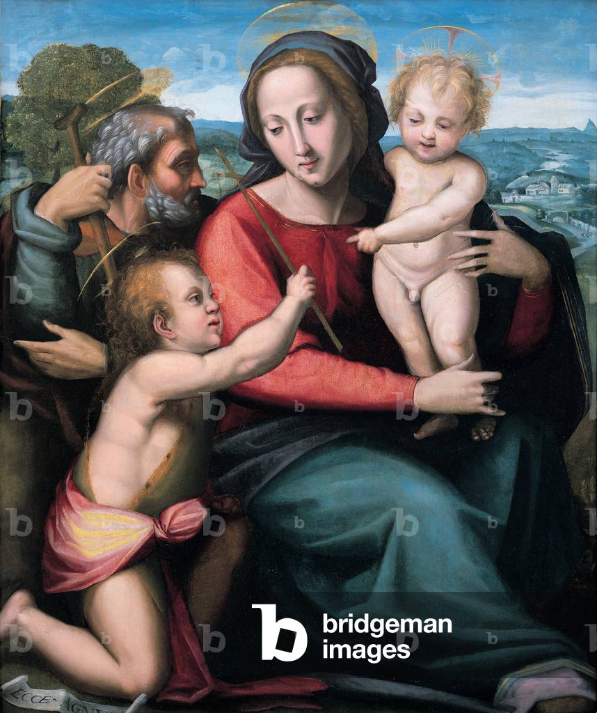 Holy Family with St. John the Baptist, 1530-39 (oil on panel)