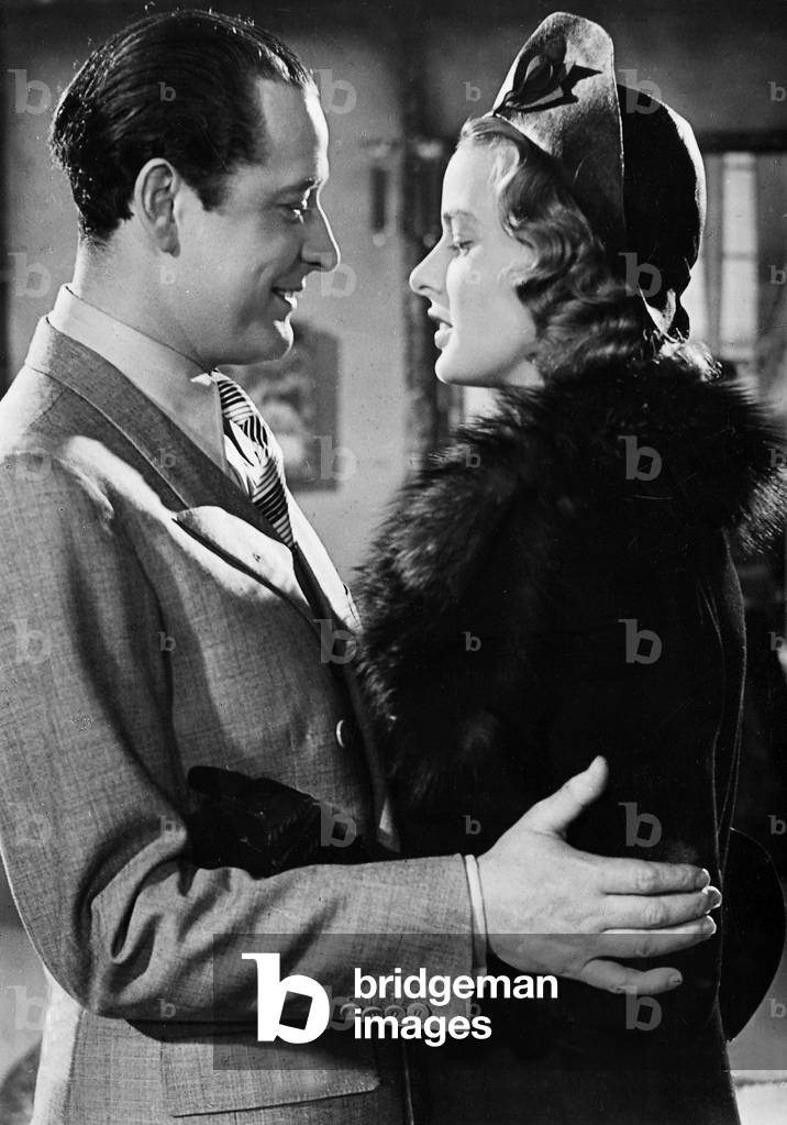 Hans Soehnker e Ingrid Bergman in 'The Four Companions', 1938 (foto b/n)