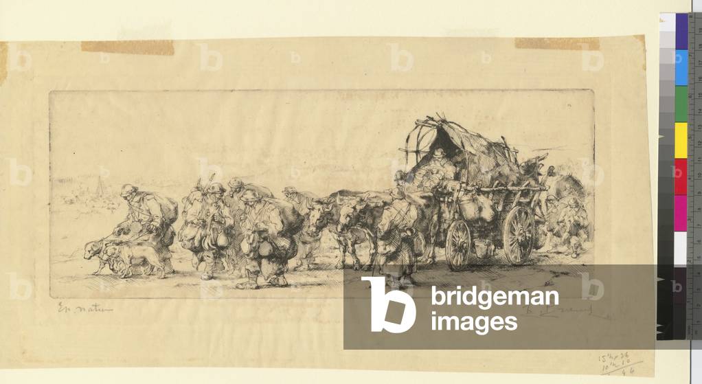 Suppy Convoy, 1916 (etching)