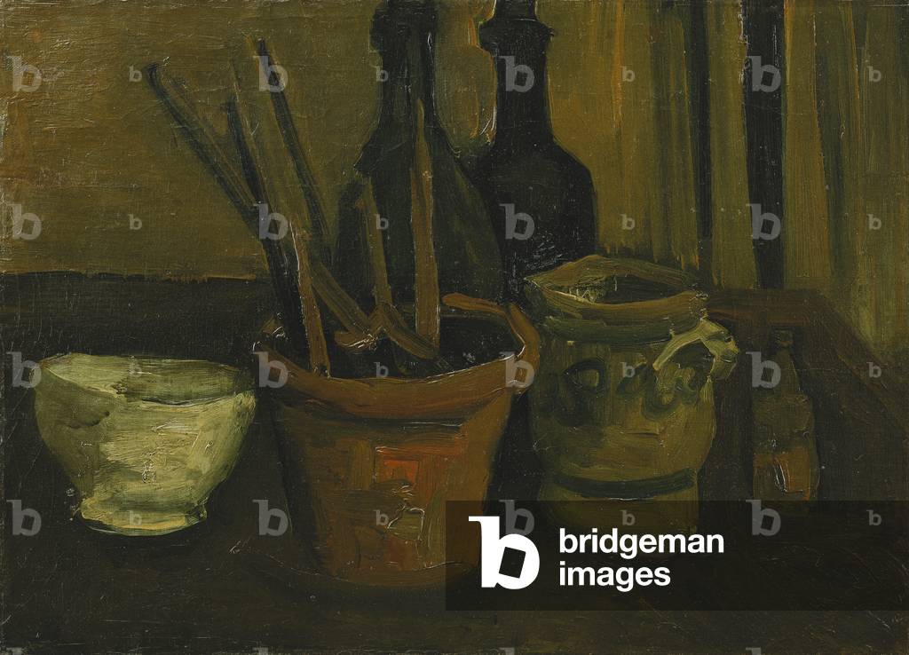 Natura morta con pennelli in un vaso di fiori; Natura Morte aux Pinceaux dans un Pot un Fleurs, 1884 (olio su 