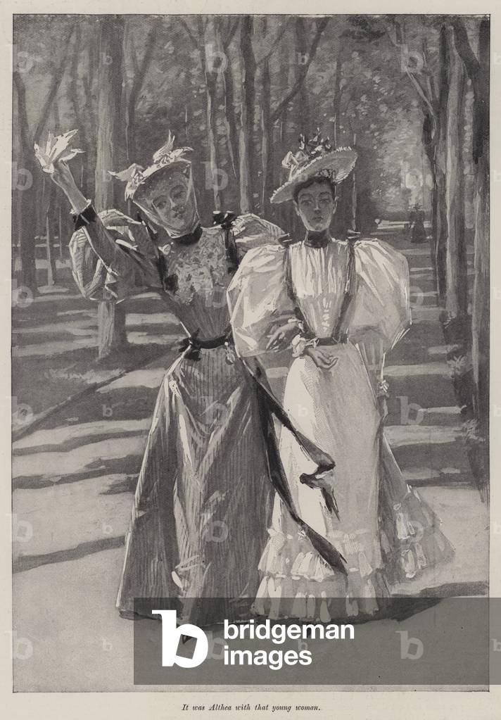 Immagine di Stampa "Illustrazione per il giorno del loro matrimonio" di English School, b/w