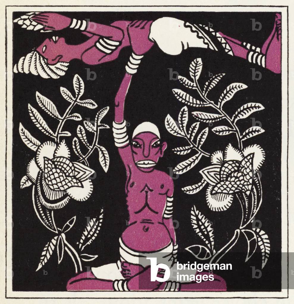 Embellishment for The Story of Aladdin and the Wonderful Lamp (colour litho) by John Kettelwell