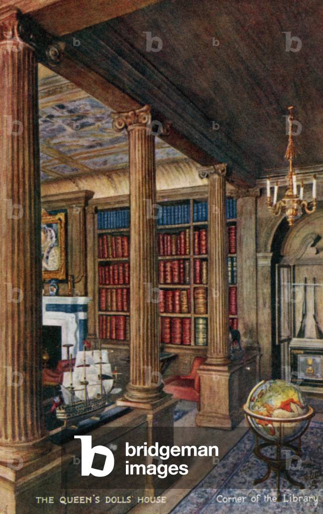 Casa delle Bambole della Regina: Angolo della Biblioteca (colore lito)