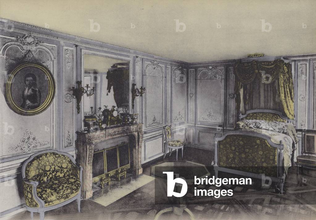 Petit Trianon, Chambre de Marie-Antoinette, Little Trianon, Marie-Antoinette Chambre (foto colorata)
