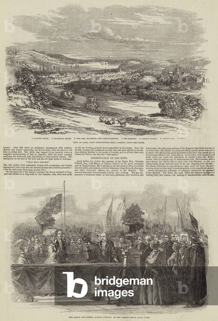"Königin Victoria in Kork (Gravur)" von English School, b/w