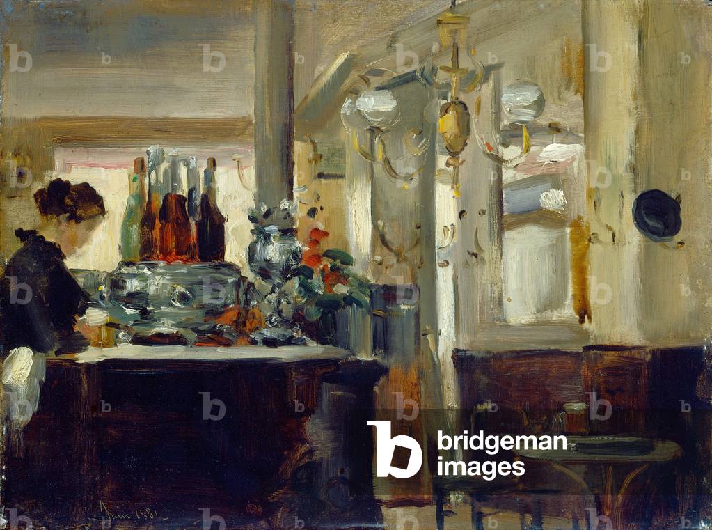 Bild von Gemälde "Bon Bock Café" 1881 von Anonymous