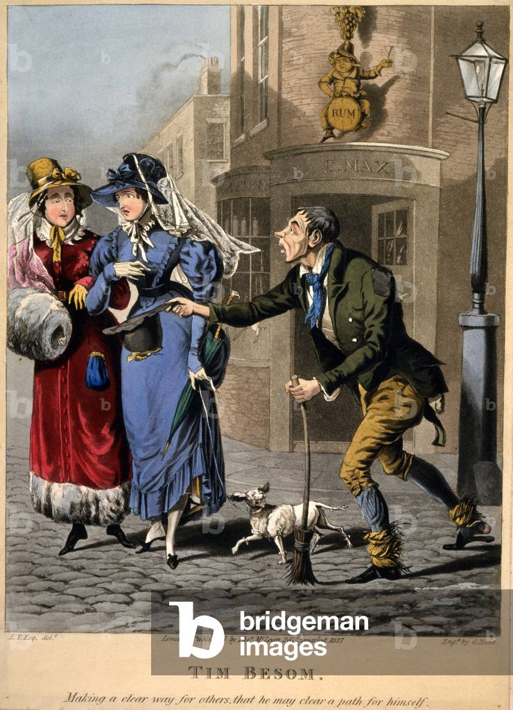 Bild von Gravur "Tim Besom - einen klaren Weg für andere zu machen", 1827 von English School