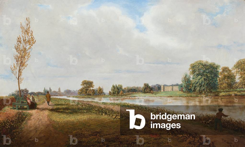 Casa Syon dal Tamigi, 1847 (olio su tela)