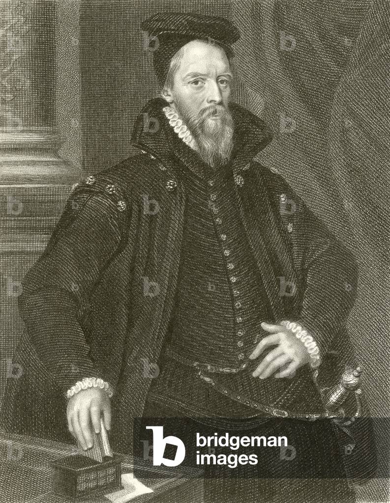 "Ambrose Dudley" di English School, b/w