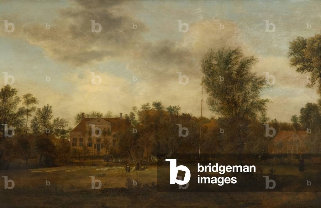 Bild von Gemälde "Huis Harteveld an der Vecht (Öl auf Holz)" 1601 von Jan van der Heyden