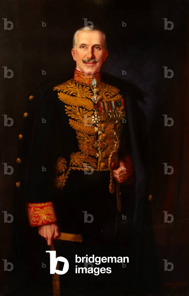 Image de Peinture représentant Colonel Vivian Gabriel (Edmund Vivian), 1929 par John Newman Holroyd, b/w