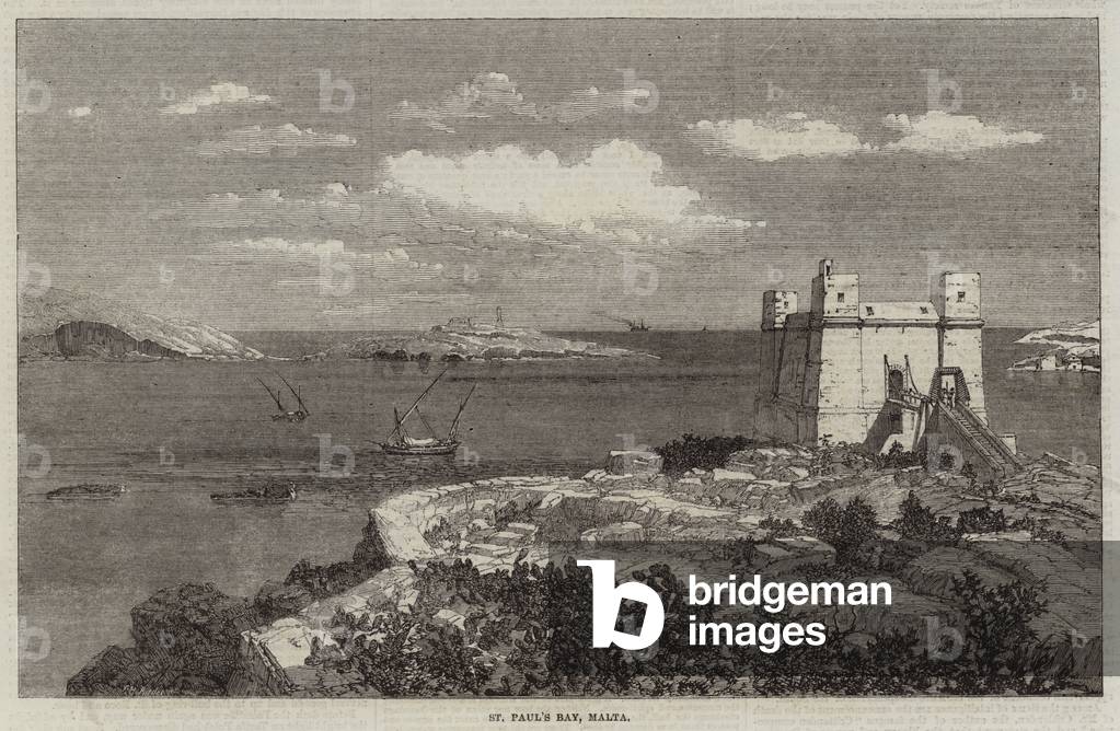 St Paul's Bay, Malta (Gravur)