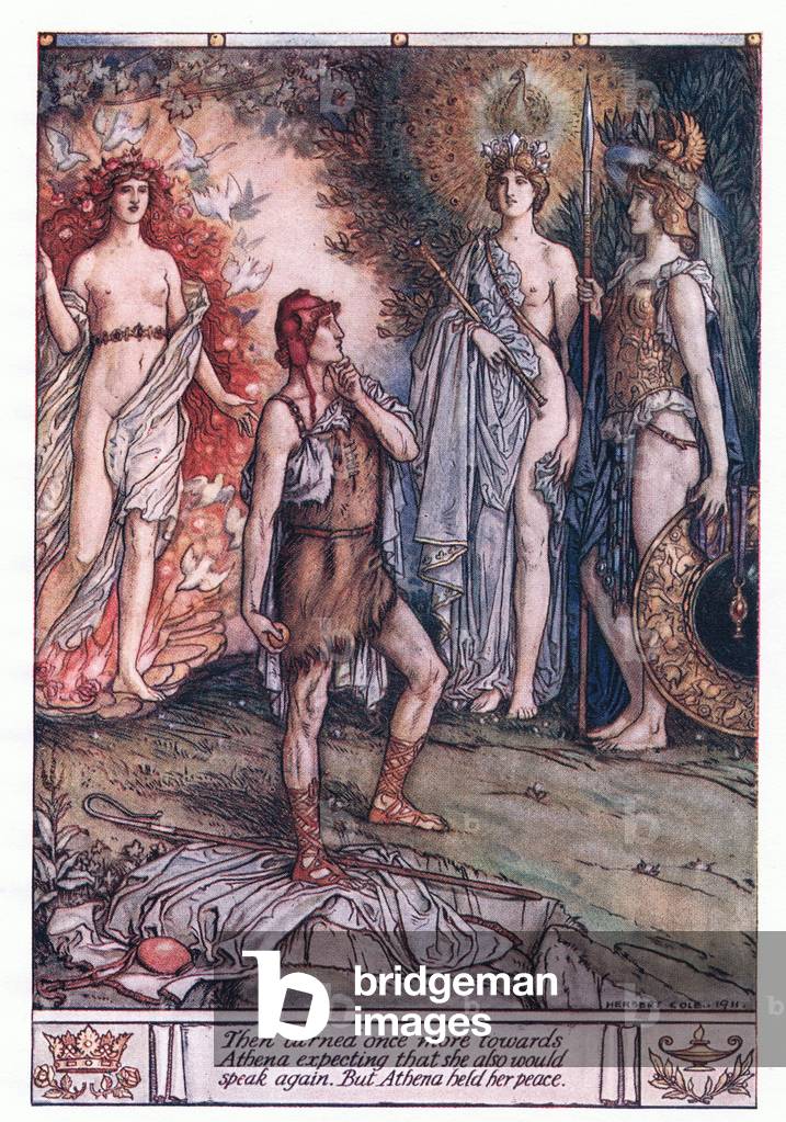 Then turned once more to Athena, expecting that she would speak again. But Athena held her peace