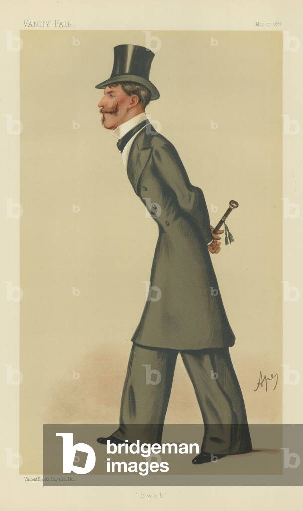 Lieutenant-colonel John Palmer Brabazon (coloris litho) par Carlo Pellegrini