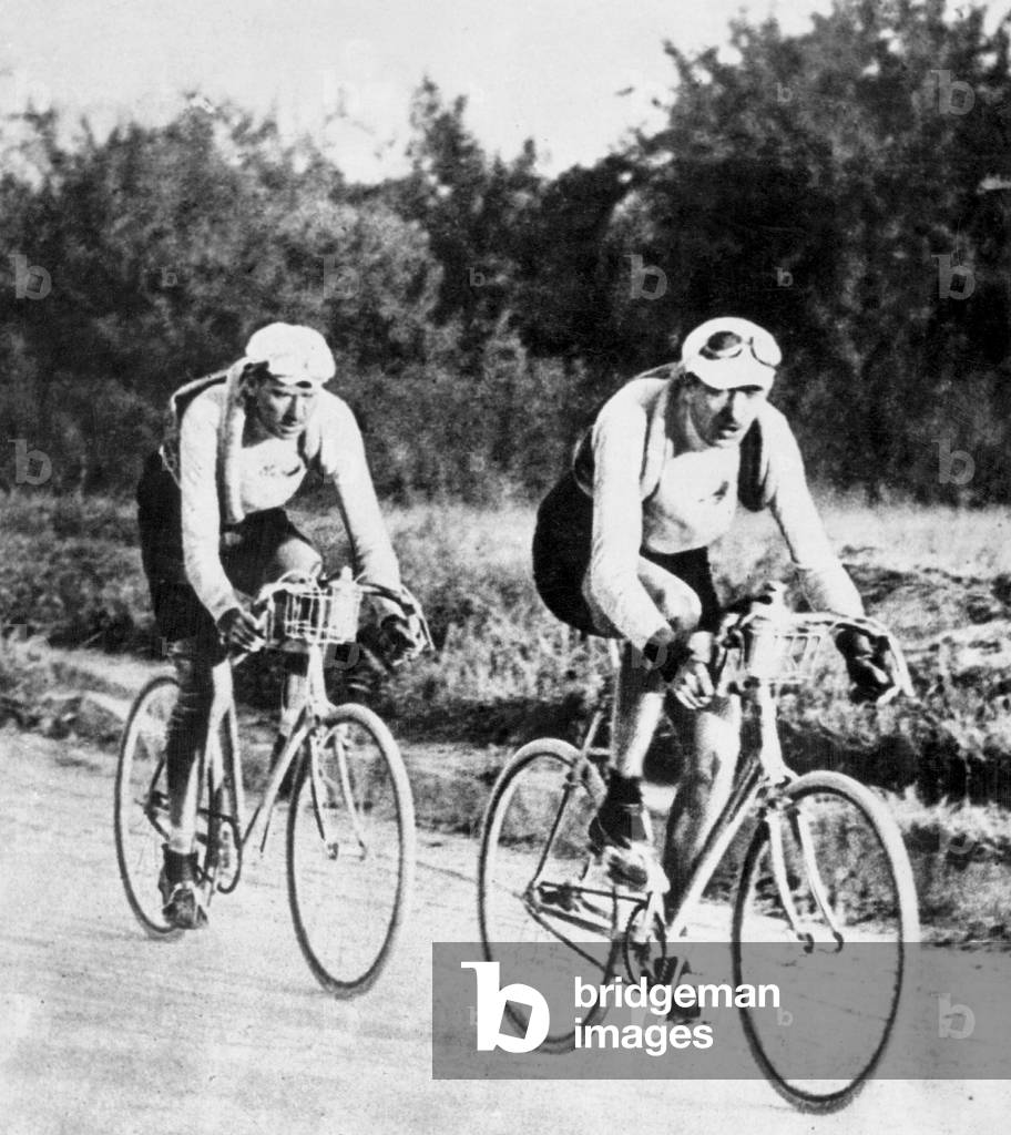 Henri und Francis Pelissier Gewinner des Marne-Radrennens in den 10er Jahren