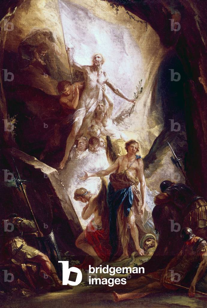 Immagine di Dipinto "The Ascension 18th C. Artist Unknown (Italian) Oil on board David Gallery" di Unknown art