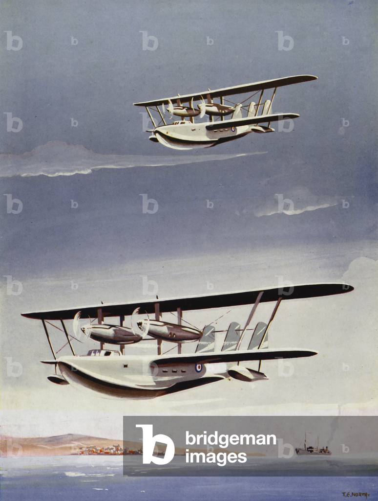 Immagine di Stampa "Flying Boats (litografia a colori)" 1901 di Thomas Edward North