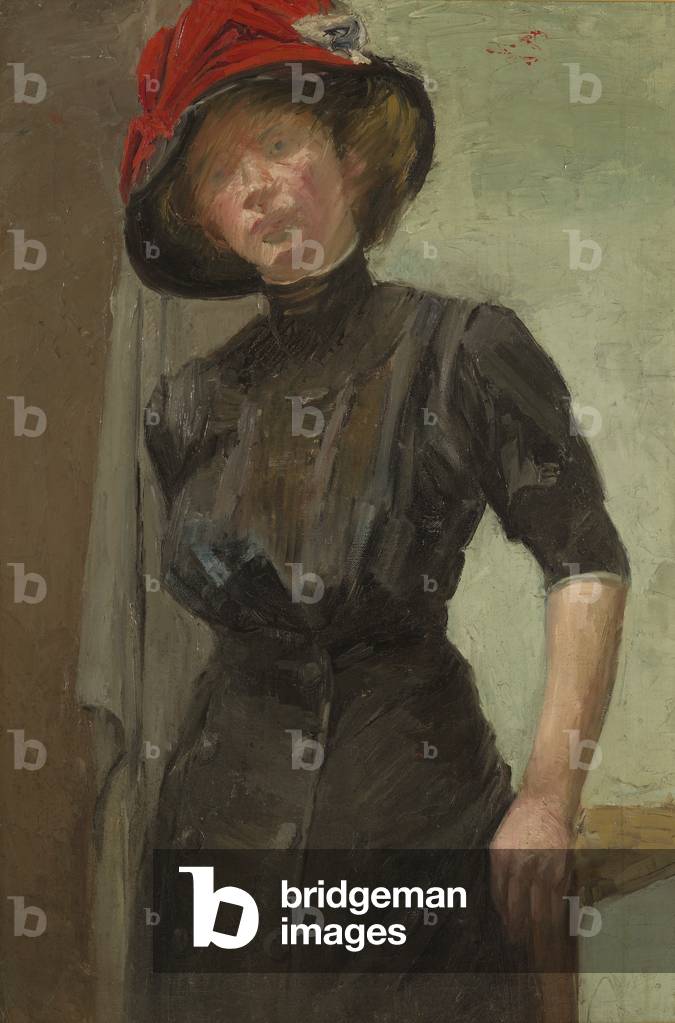 Immagine di Dipinto "il rosso cappello", c.1914 di Mina Arndt