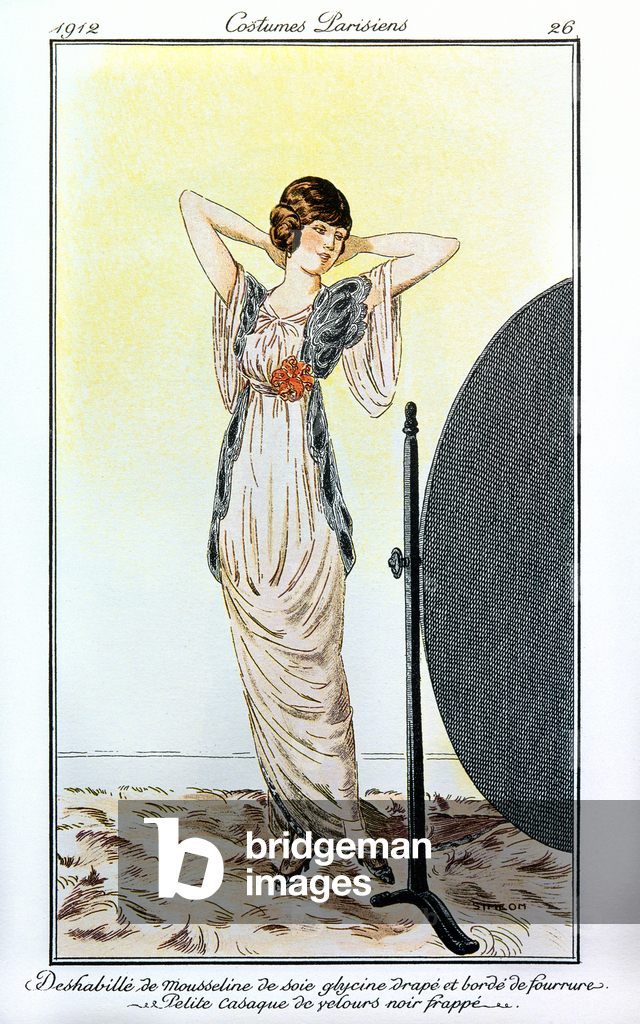 Image de Estampe représentant Une elegante Parisienne 1912 par Fernand Siméon
