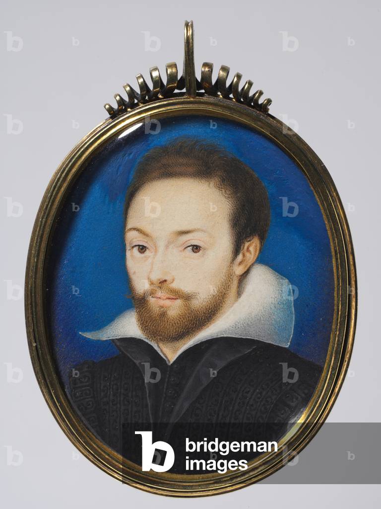 "Porträt eines Mannes" 1615 von Isaac Oliver