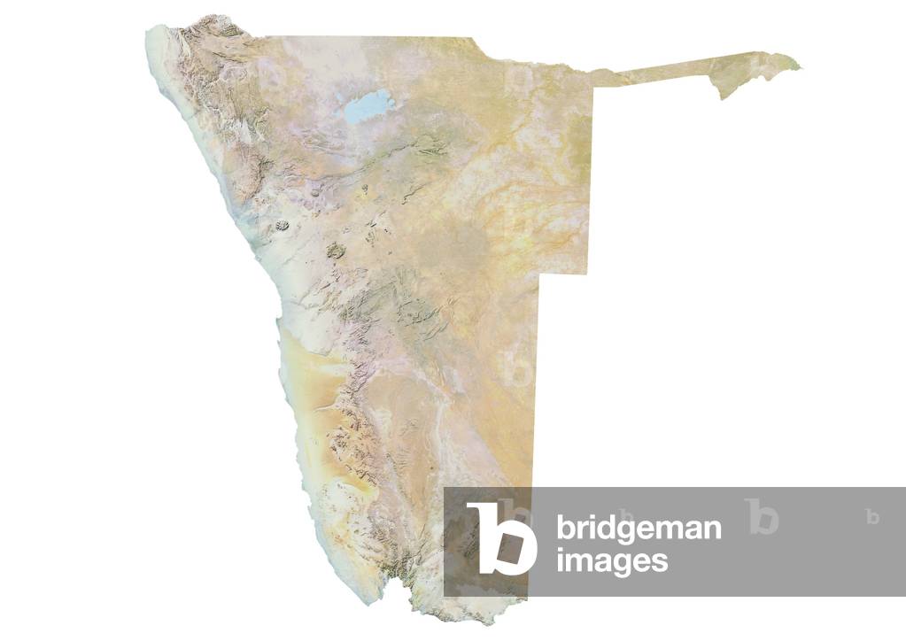 Namibia, Relief Map
