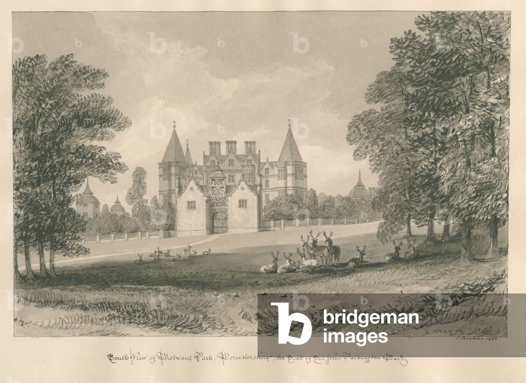 Worcestershire - Westwood Park: disegno di seppia, 1833 (disegno)