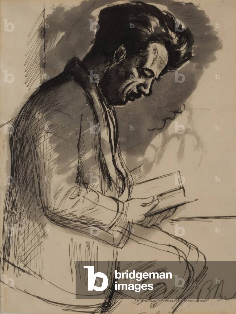 Tom Benton (lavis d'encre sur papier)