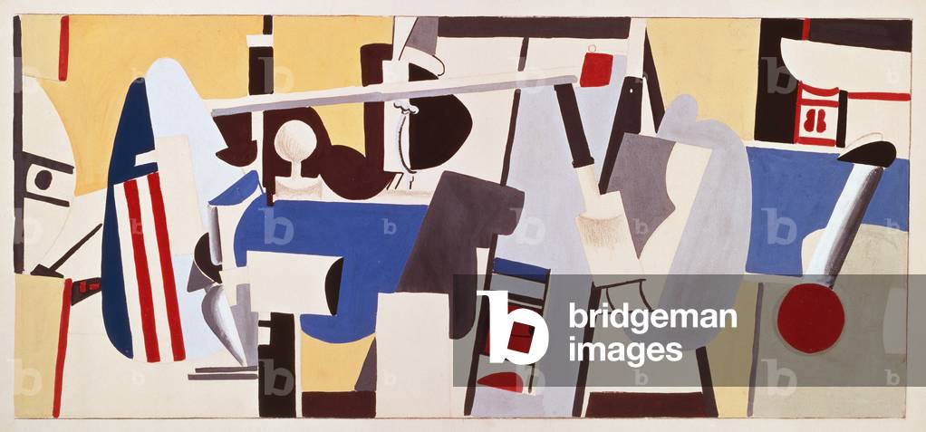 "Studie für ein Wandgemälde für das Verwaltungsgebäude" 1935 von Arshile Gorky