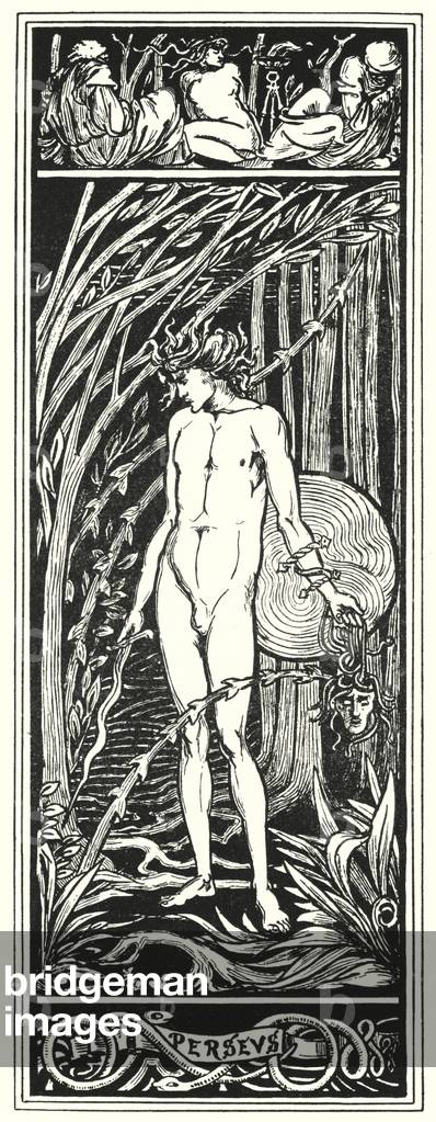 Immagine di Incisione "Perseo 1920 (incisione)" 1920 di Aubrey Beardsley, b/w