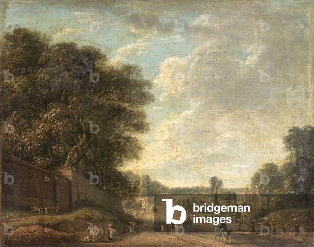 bayswater Strada, Londra, vicino al vecchio tempio Cancello (bayswater Strada al Turnpike Cancello), 1806 (oli