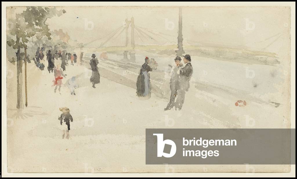 Bild von Zeichnung "Rosa und Silber - Chelsea", c.1885 von James Abbott McNeill Whistler