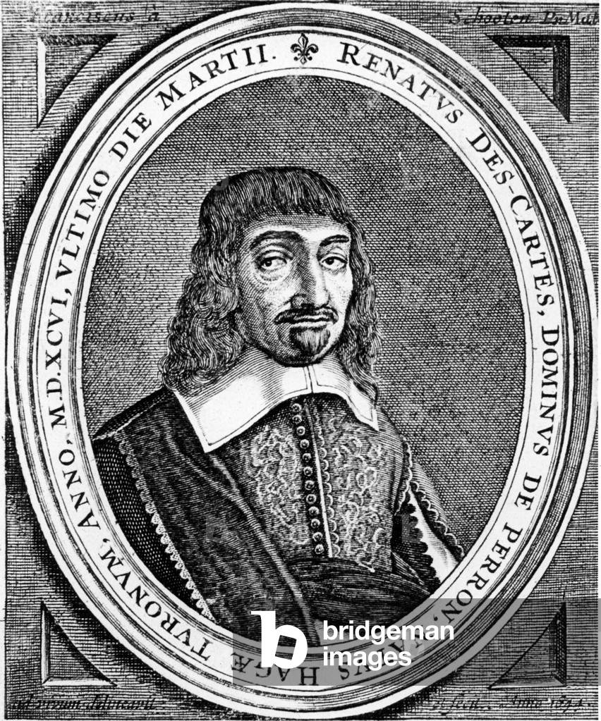 "Rene Descartes (1596-1650) Französisch Philosoph und Mathematiker. Aus einer Ausgabe seiner Principia Philoso