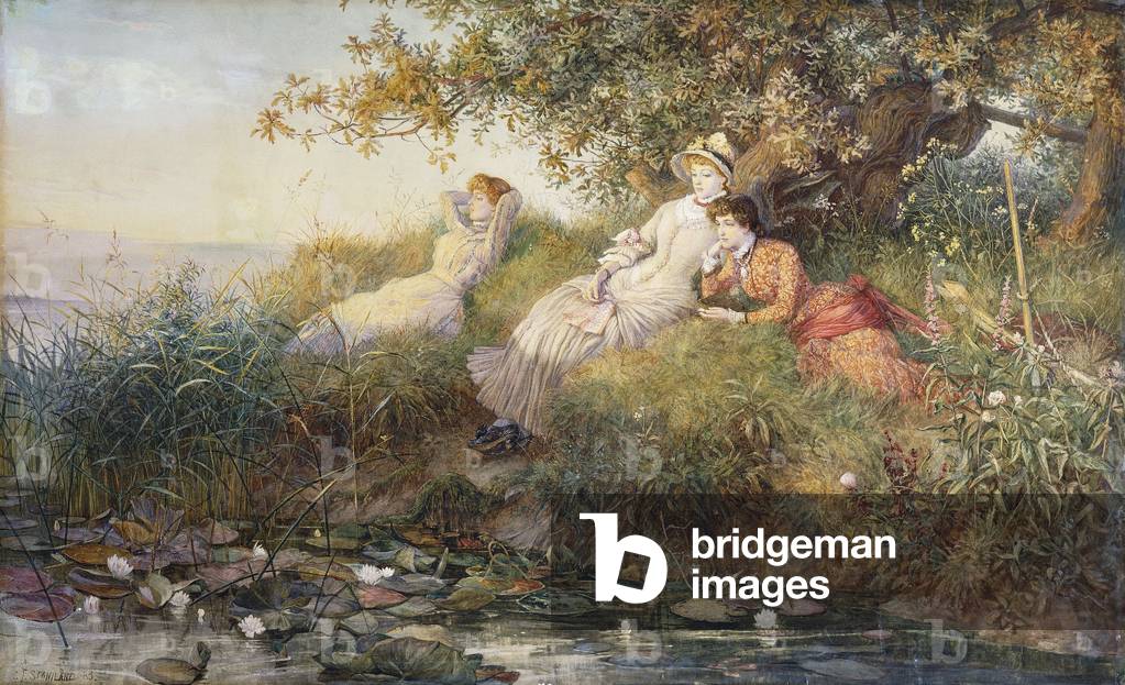 Bild von Zeichnung "Die Lotus-Esser", 1883 von Charles J. Staniland