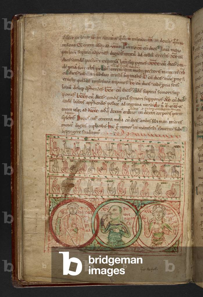 Royal MS 13 a xi f.33v, Ostertische/Whitby/664 Finsternis, aus 'Bede the Venerable, De temporum ratione', 11. 