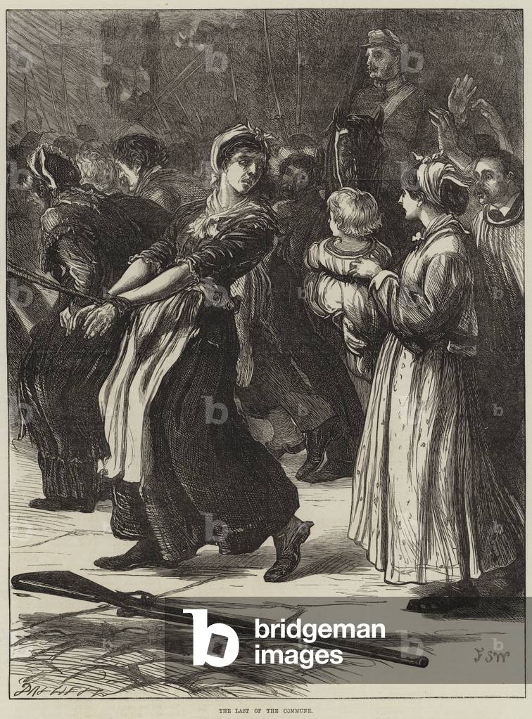 "L ultimo del comune (incisione)" di Francis S. Walker, b/w