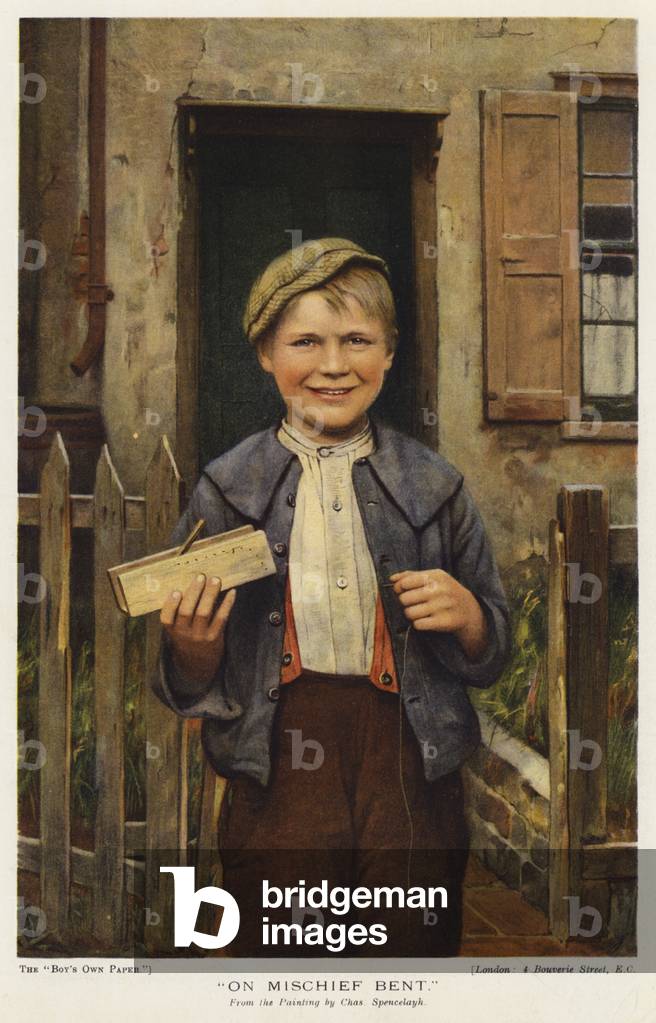 Bild von keine "On Mischief Bent (Farbe Litho)" von Charles Spencelayh