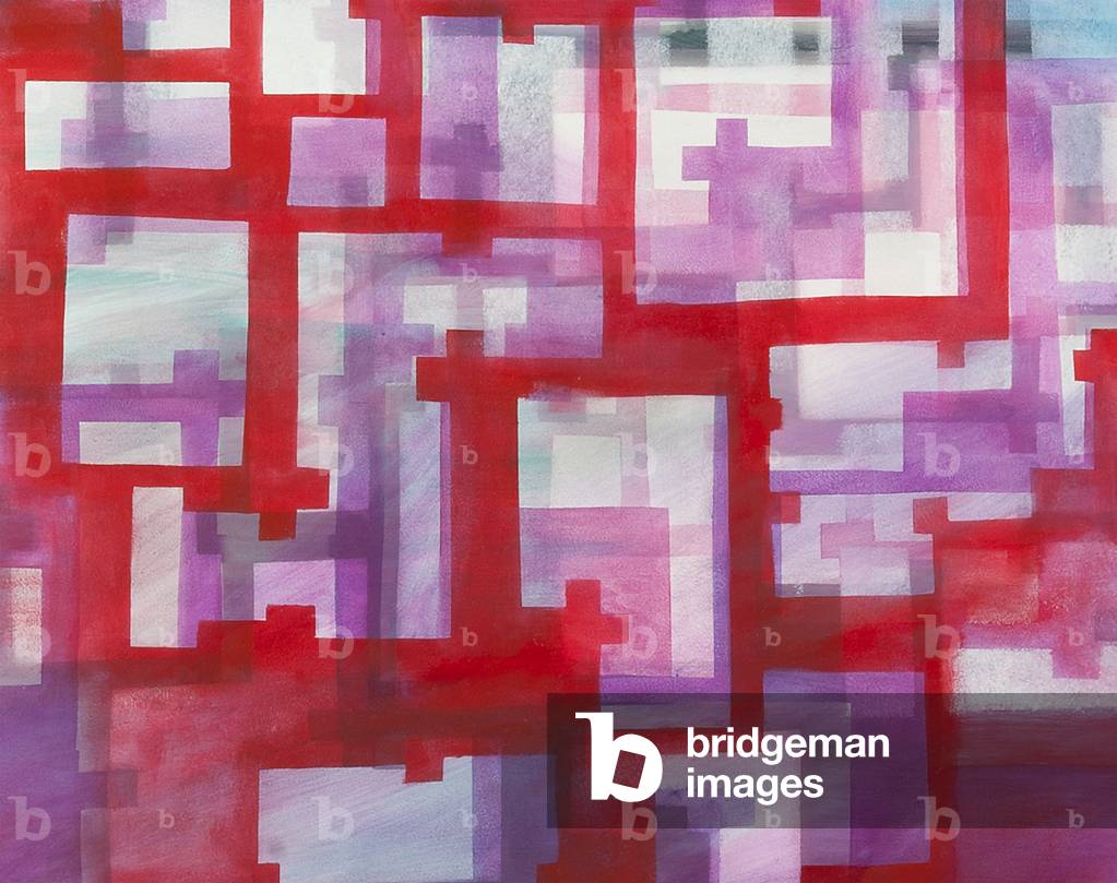 Red Abstract, 2015 (Öl auf Holz)