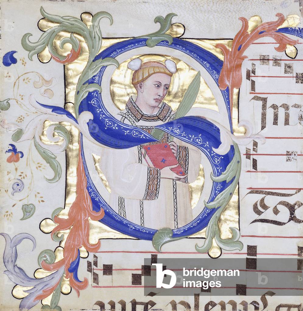 "Sehr große historische Initiale “S”", c.1350-1400 von Don Silvestro dei Gherarducci