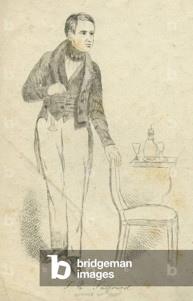 Thomas Noon Talfourd (etching) by English Artist, b/w
