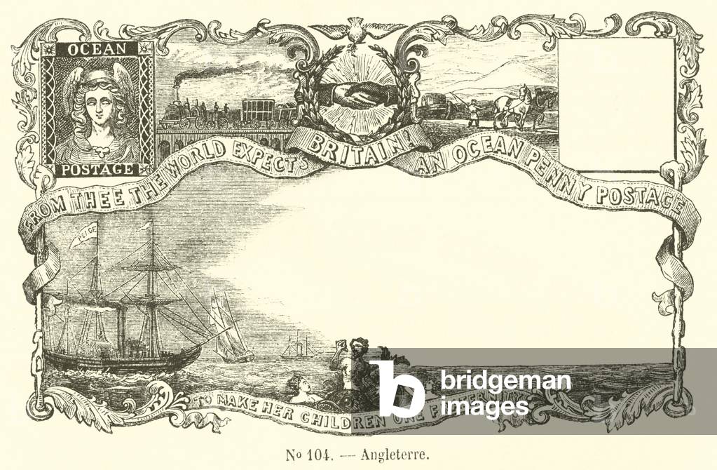 Angleterre (engraving) by French Artist, b/w