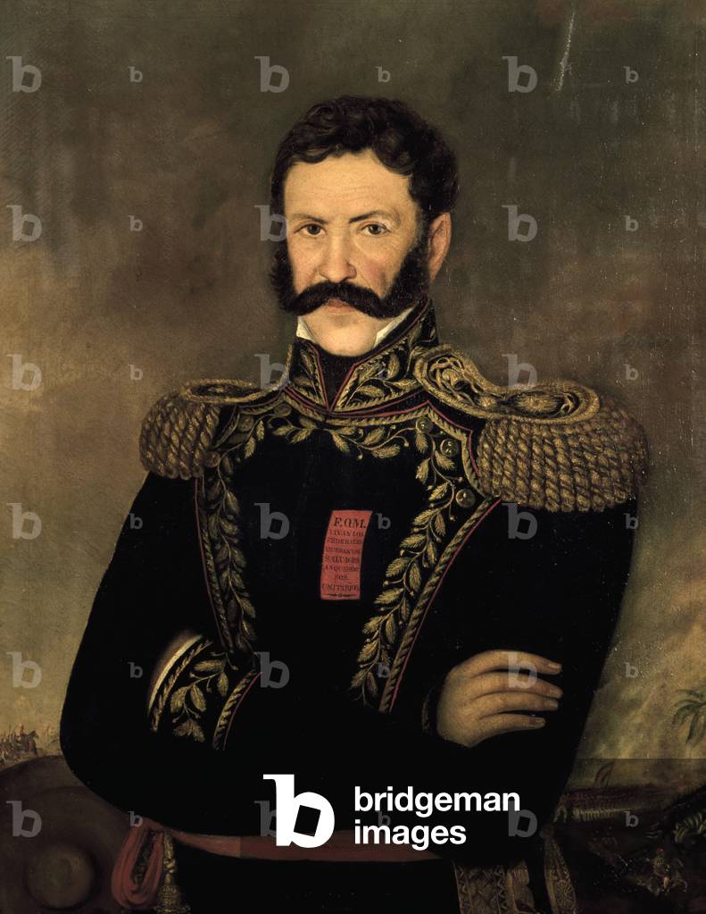 Portrait of Jose' Felix Aldao Argentinian soldier (oil on canvas)