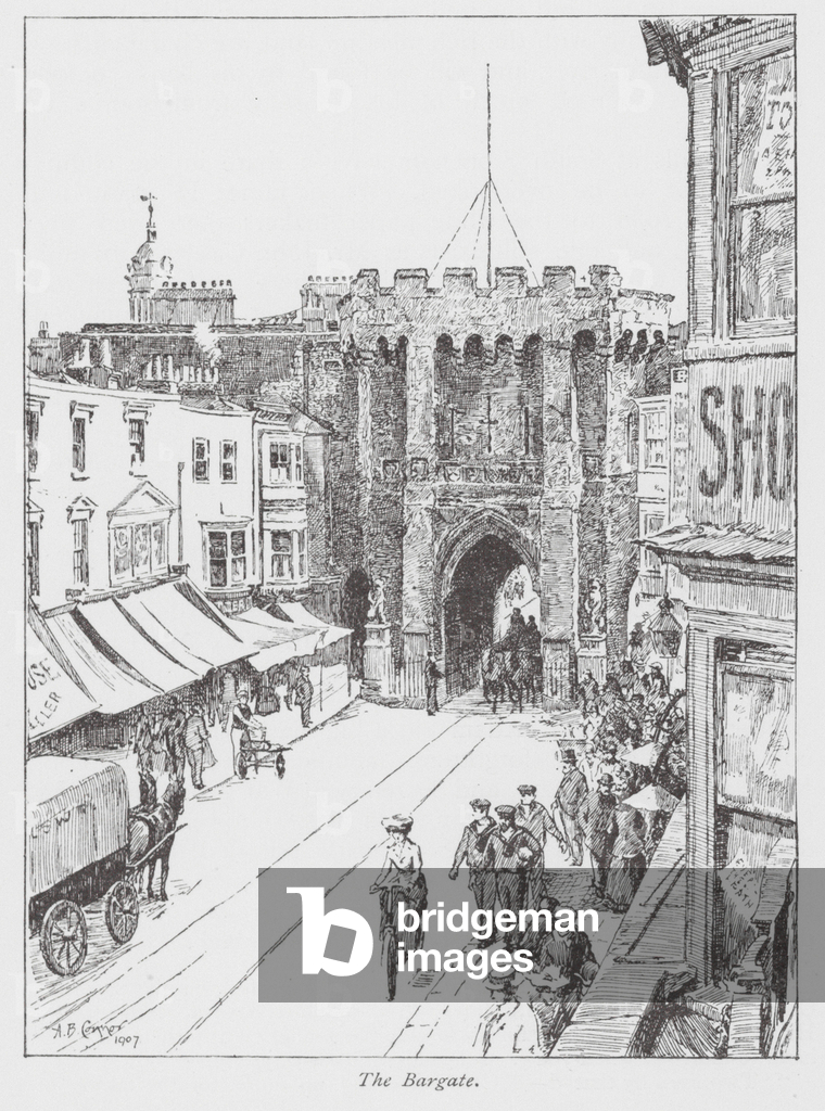 The Bargate (litho)