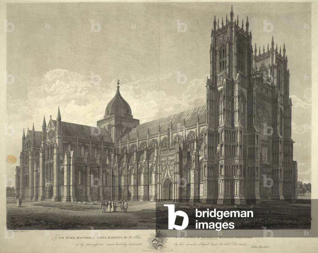 nord ovest veduta di beverley Minster, Yorkshire