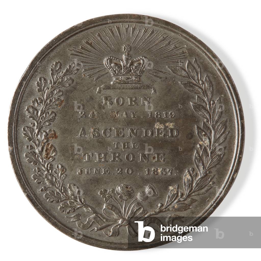Queen Victoria commemorative medal, 1837 (lead)