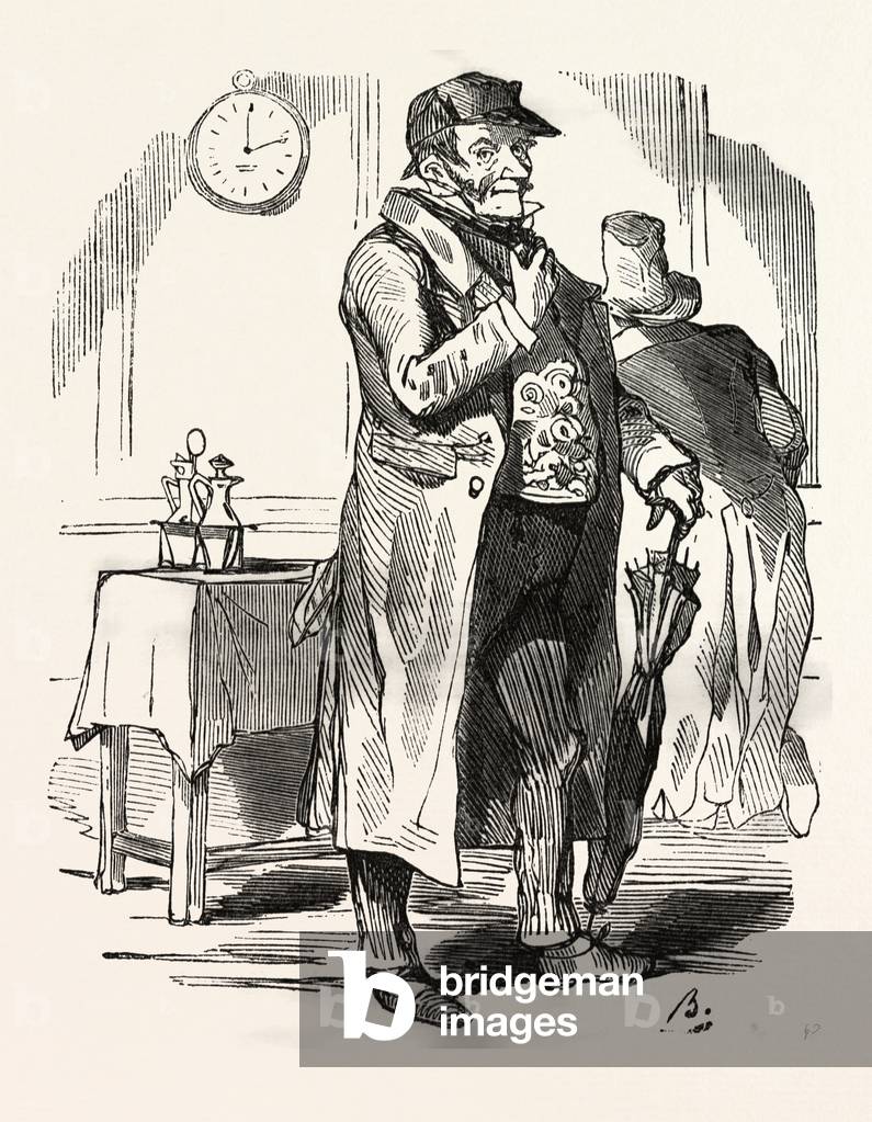 Arrivando al Ristorante, Europa, XIX secolo. Secondo altri contemporanei, Bertall ha come un illustratore fort