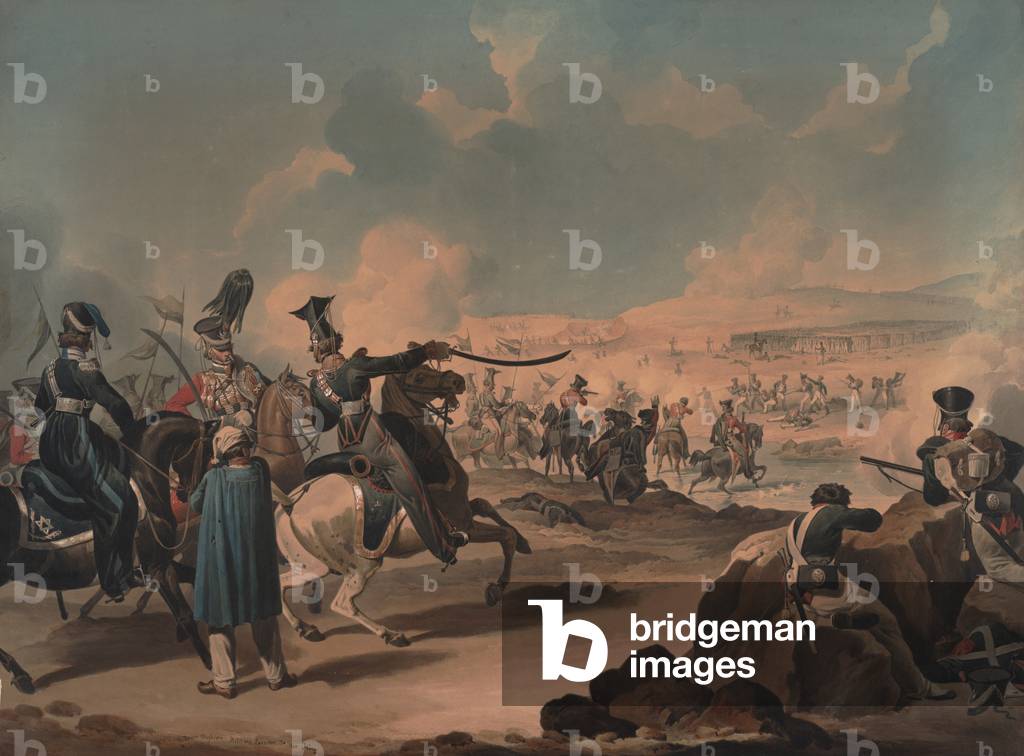 Immagine di Disegno "Cavalleria russa attaccando fanteria francese a Borodino", 1812 di Denis Dighton