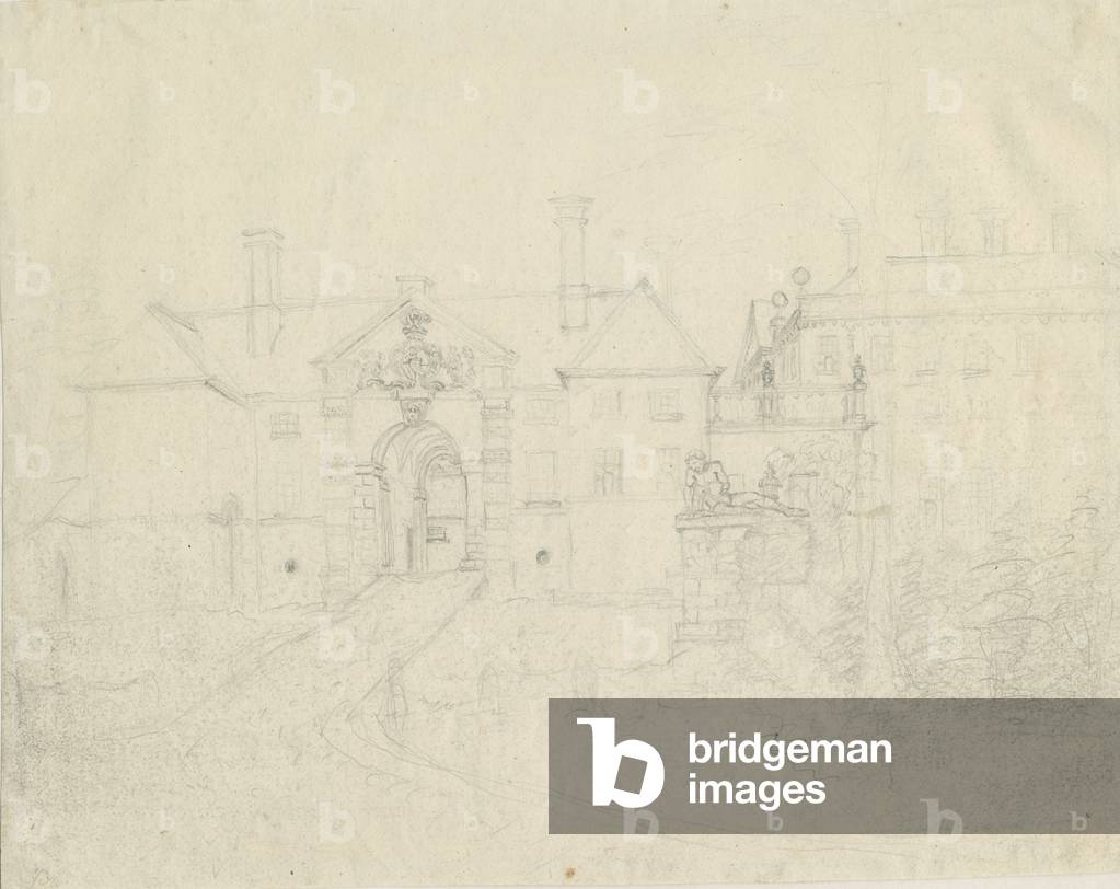 Patshull House: disegno a matita, nd [? 1762-1802] (disegno)