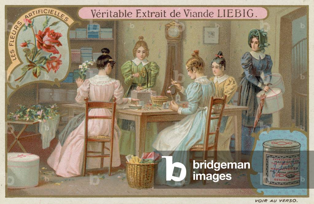 Künstliche Blumenherstellung (Chromolitho)