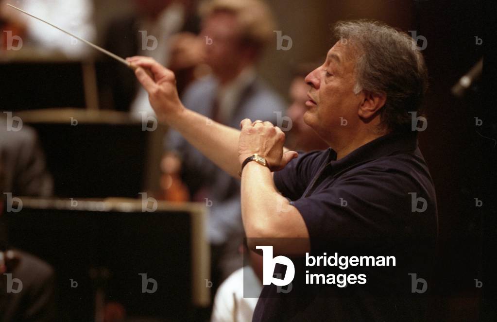 Bild von Fotografie "Zubin Mehta - Porträt des indischen Dirigenten in Paris" von Thierry Martinot